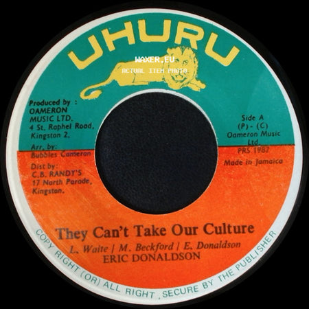 Eric Donaldson - They Can't Take Our Culture / Version side A