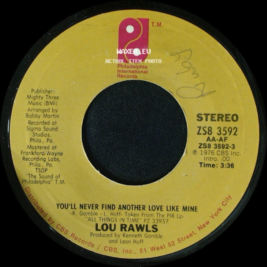 Lou Rawls - You'll Never Find Another Love Like Mine / Let's Fall In Love All Over Again side A