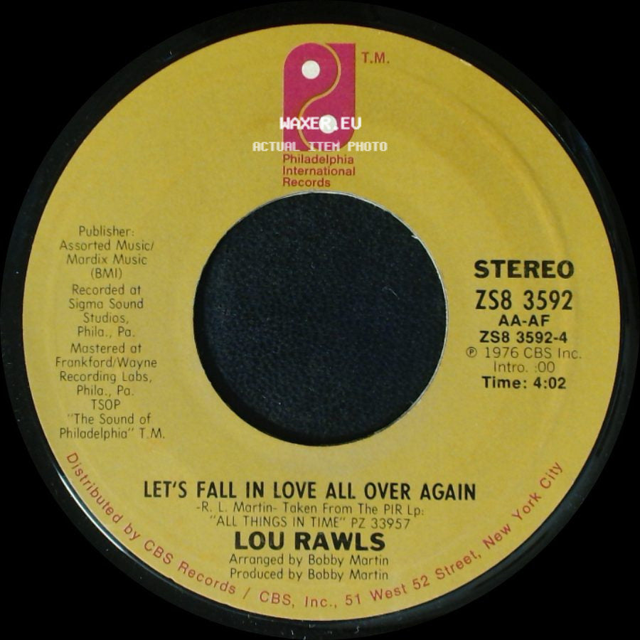 Lou Rawls - You'll Never Find Another Love Like Mine / Let's Fall In Love All Over Again side B