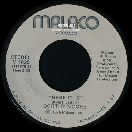 Dorthy Moore - Here It Is / Misty Blue side A