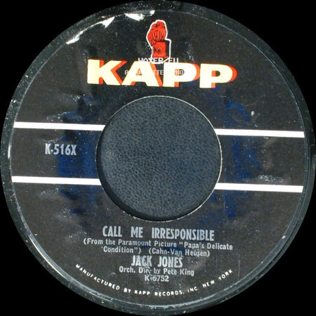 Jack Jones - Call Me Irresponsible / Love Song From ''mutiny On The Bounty'' (Follow Me) side A