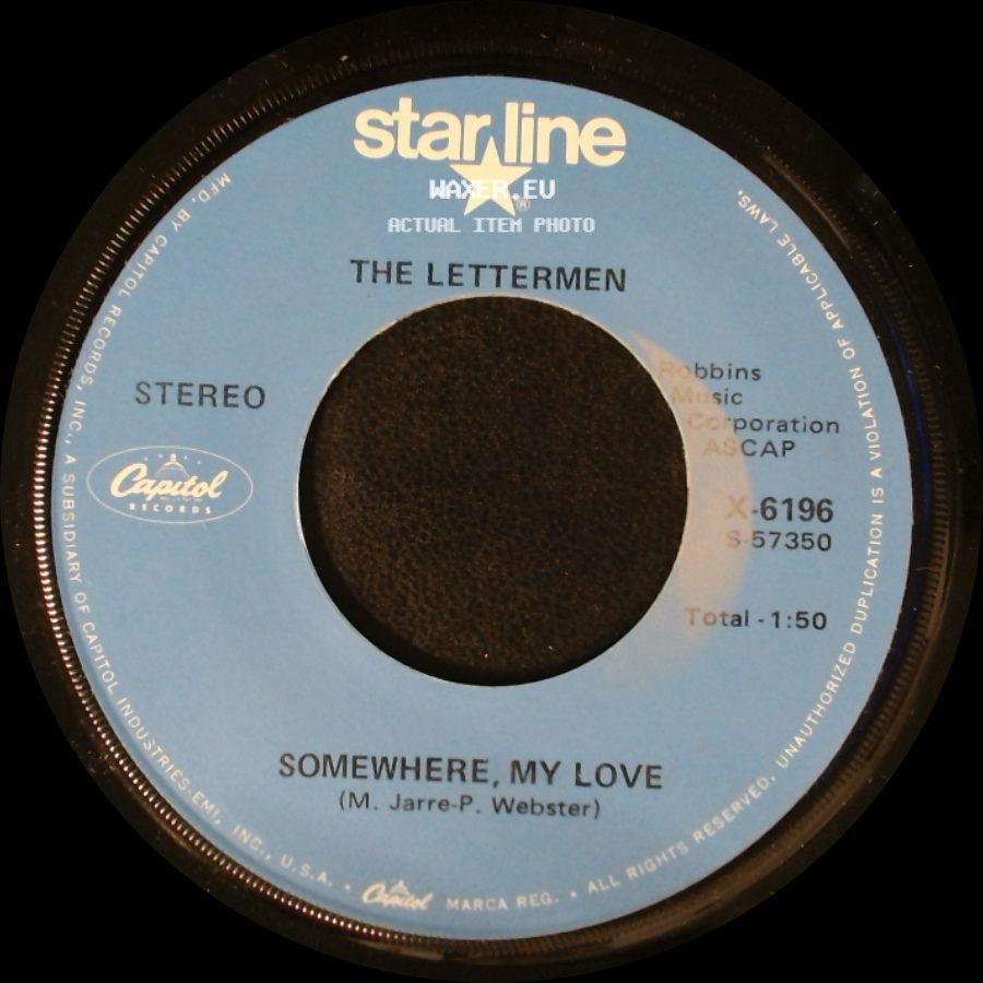 The Lettermen - Theme From 'a Summer Place' / Somewhere, My Love side B