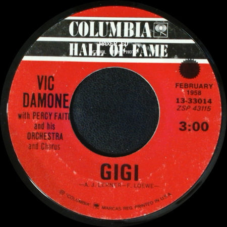 Vic Damone With Percy Faith And His Orchestra And Chorus - Gigi / On The Street Where You Live side A