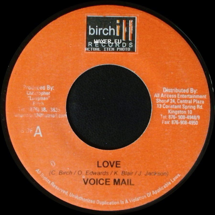Voice Mail / Christopher Martin - Love / Right Place Right Time side A