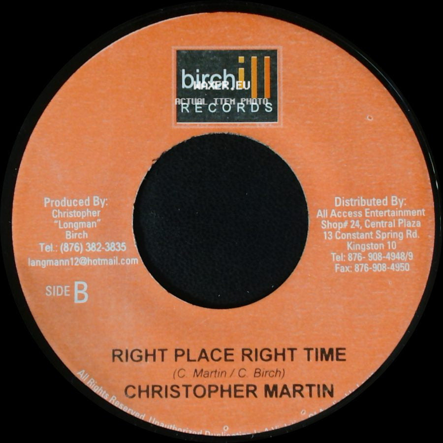 Voice Mail / Christopher Martin - Love / Right Place Right Time side B