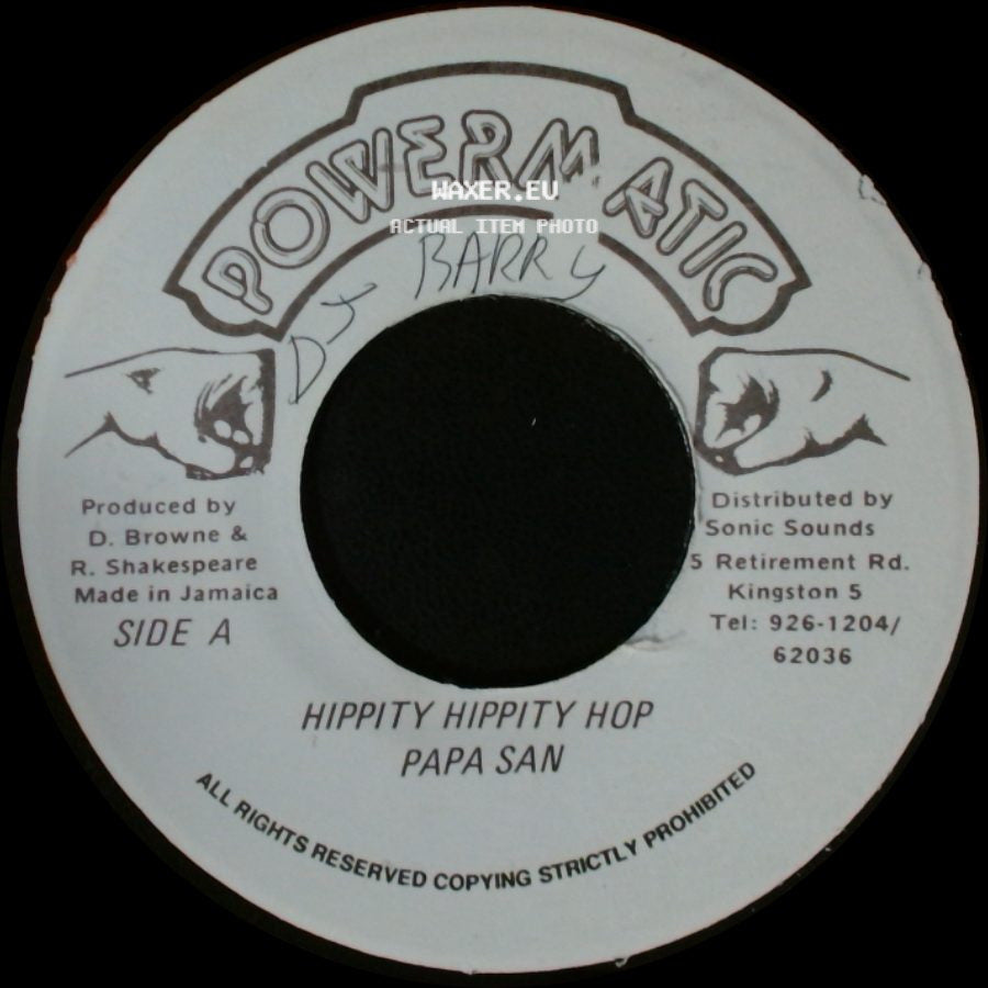 Papa San - Hippity Hippity Hop / Unknown Title B side A