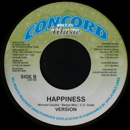 Tony Curtis - That Girl / Happiness Version side B