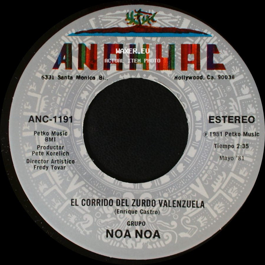 Grupo Noa Noa - Un Amor Bonito / El Corrido Del Zurdo Valenzuela side B