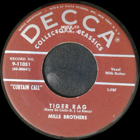 Mills Brothers - Tiger Rag / Paper Doll side A