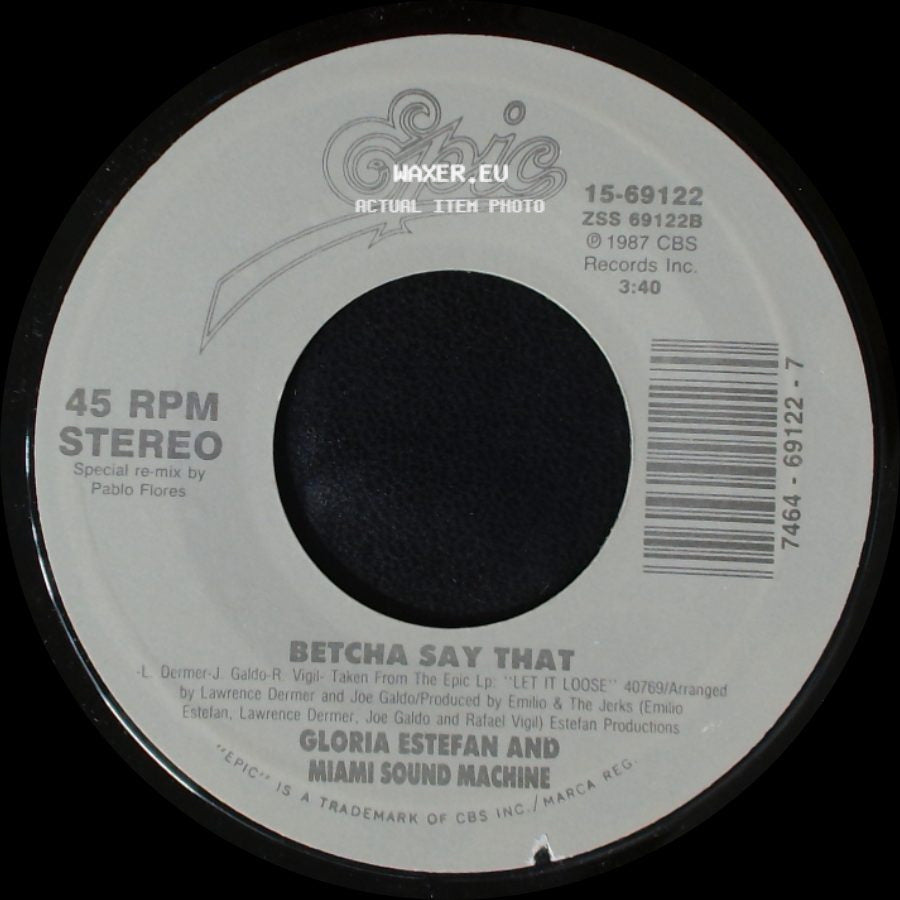 Miami Sound Machine / Gloria Estefan And Miami Sound Machine - Words Get In The Way / Betcha Say That side B