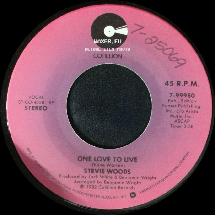 Stevie Woods - Woman In My Life / One Love To Live side B