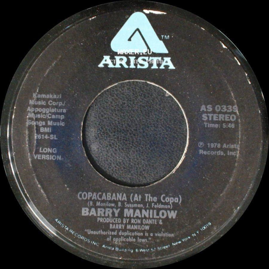 Barry Manilow - Copacabana (At The Copa) / Copacabana (At The Copa) side A