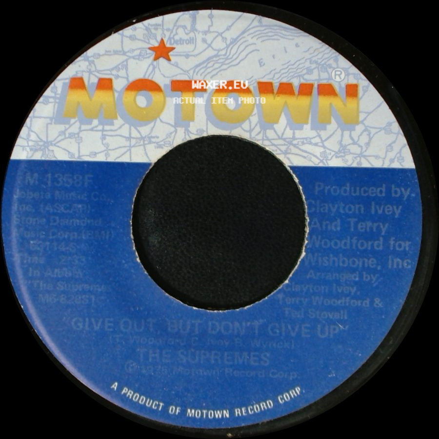The Supremes - He's My Man / Give Out, But Don't Give Up side B