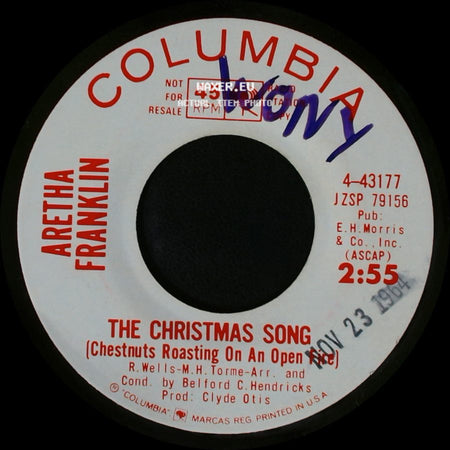 Aretha Franklin - Winter Wonderland / The Christmas Song (Chestnuts Roasting On An Open Fire) side B