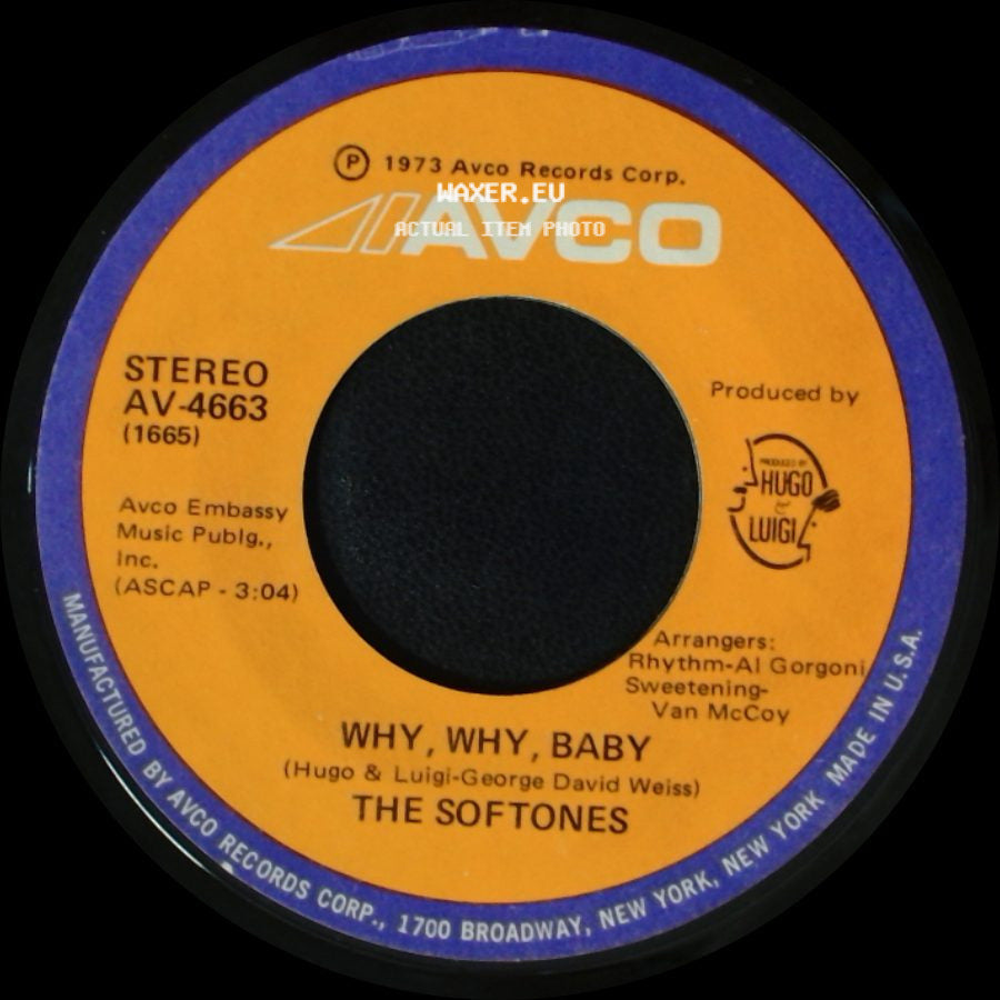 The Softones - Why, Why, Baby / That Old Black Magic side A