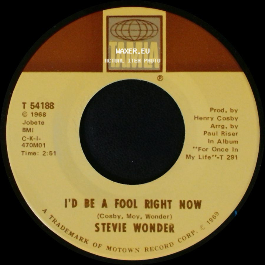 Stevie Wonder - I'd Be A Fool Right Now / Yester-Me, Yester-You, Yesterday side A