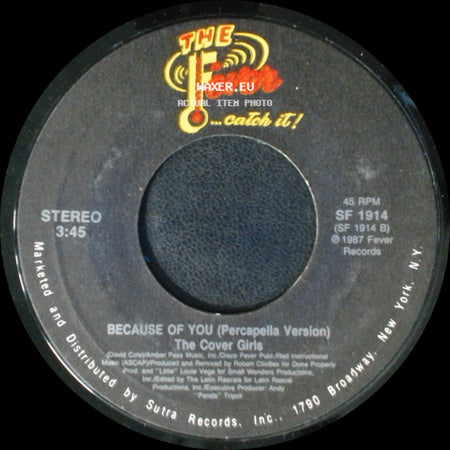 The Cover Girls - Because Of You (Percapella Version) / Because Of You side A