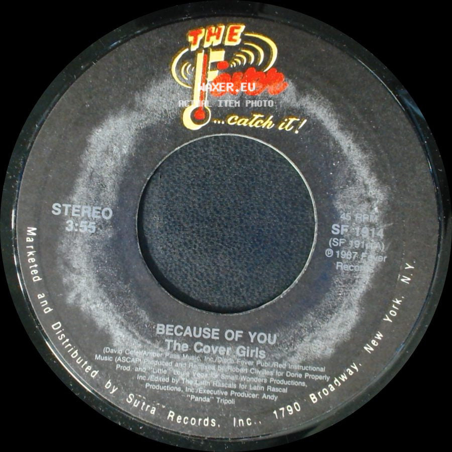 The Cover Girls - Because Of You (Percapella Version) / Because Of You side B