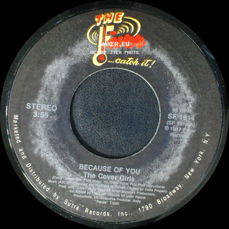 The Cover Girls - Because Of You (Percapella Version) / Because Of You side B