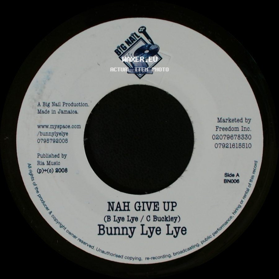 Bunny Lye Lye - Nah Give Up / Back Again side A