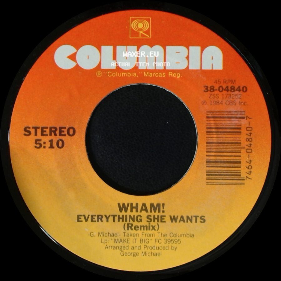 Wham! - Everything She Wants (Remix) / Like A Baby side A