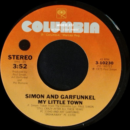 Simon And Garfunkel / Art Garfunkel, Paul Simon - My Little Town / Rag Doll / You're Kind side A