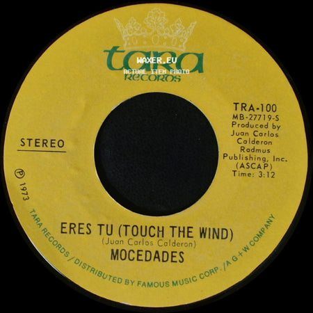 Mocedades - Eres Tu (Touch The Wind) / Touch The Wind (Eres Tu) side A