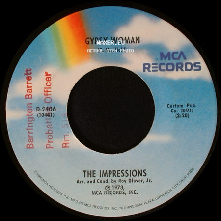 The Impressions - It's All Right / Gypsy Woman side B