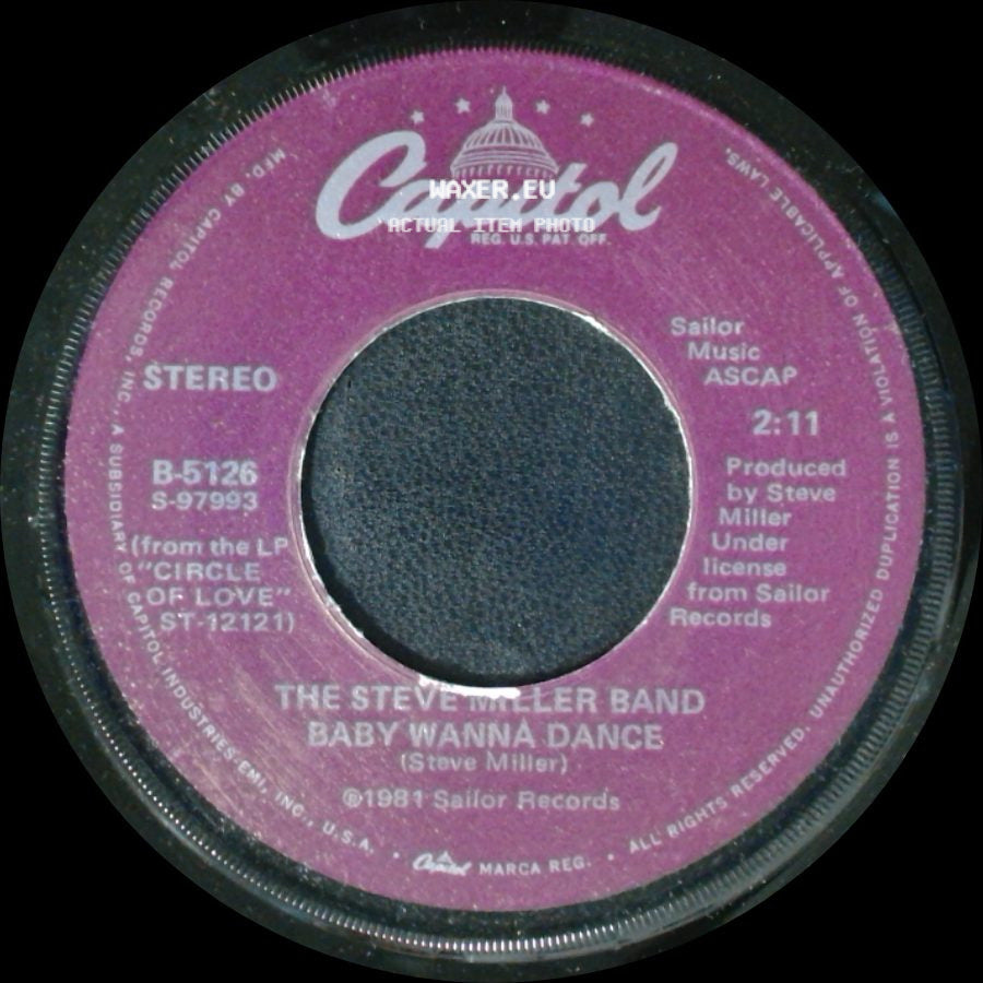 The Steve Miller Band - Abracadabra / Baby Wanna Dance side B