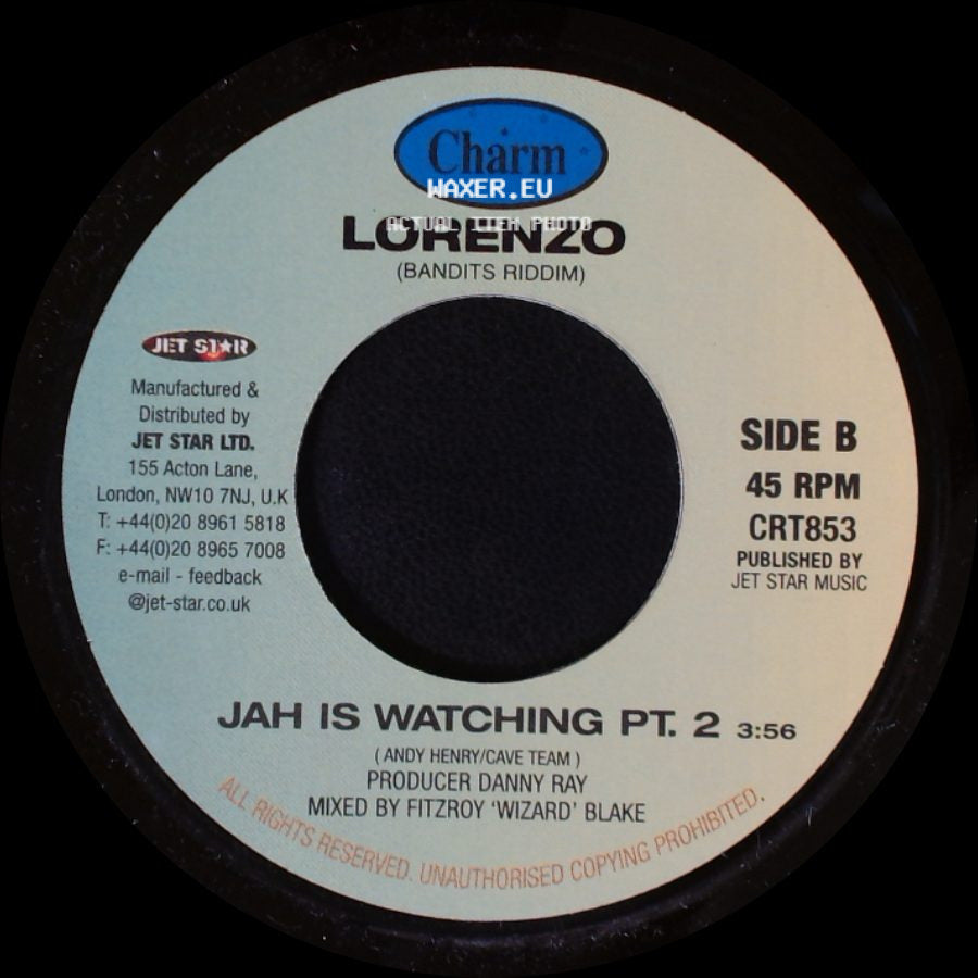 Lorenzo - Jah Is Watching Pt. 1 / Jah Is Watching Pt. 2 side B