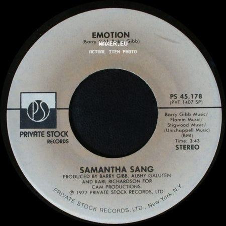 Samantha Sang - When Love Is Gone / Emotion side B