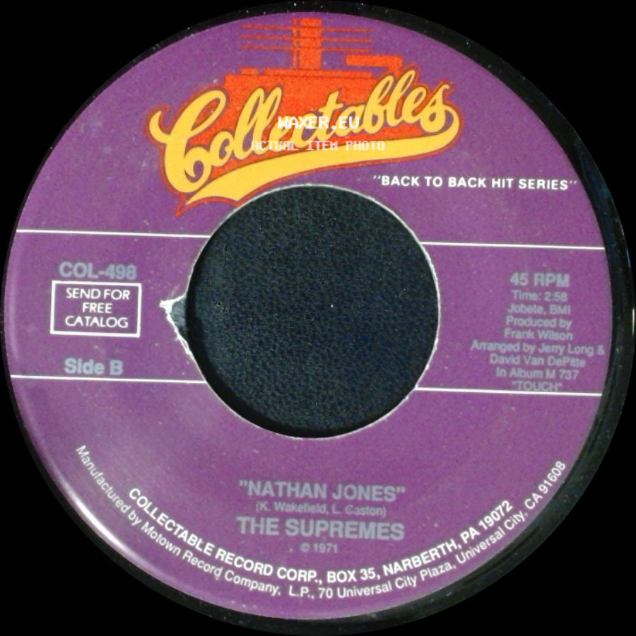 The Supremes - Up The Ladder To The Roof / Nathan Jones side B