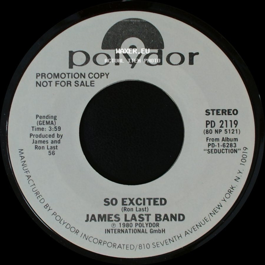 James Last Band - So Excited / So Excited side B