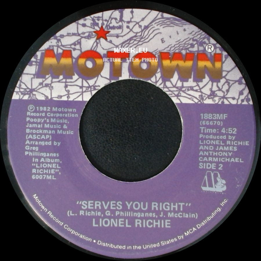 Lionel Richie - Se La / Serves You Right side B
