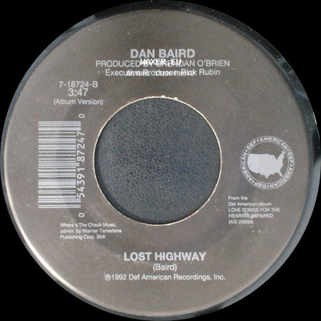 Dan Baird - I Love You Period / Lost Highway side B
