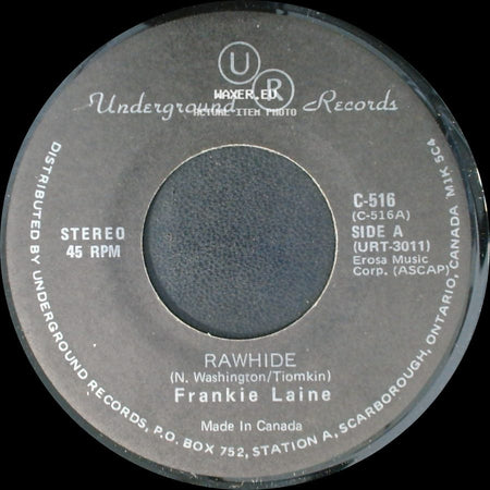 Frankie Laine / The Shuffles - Rawhide / Cha-La-La, I Need You side A