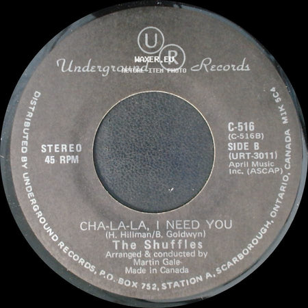 Frankie Laine / The Shuffles - Rawhide / Cha-La-La, I Need You side B
