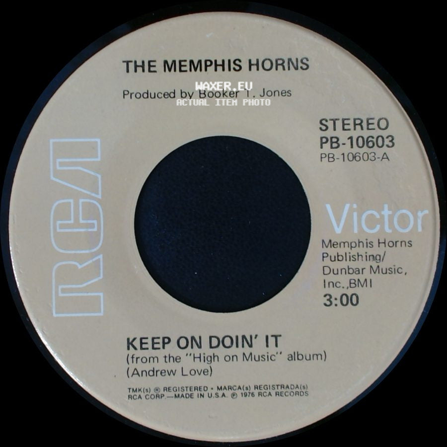 The Memphis Horns - Keep On Doin' It / Beale Street Shuffle side A