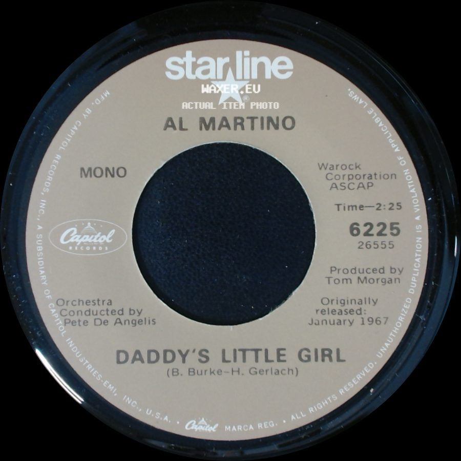Al Martino - I Love You More And More Every Day / Daddy's Little Girl side B