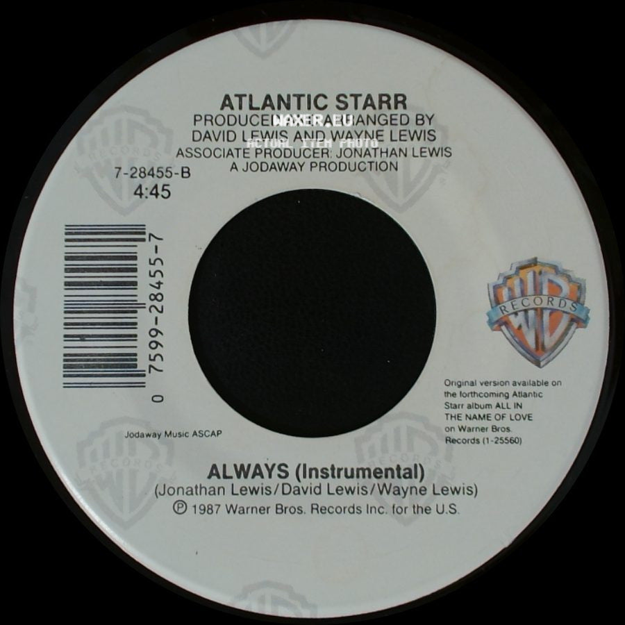 Atlantic Starr - Always / Always (Instrumental) side B