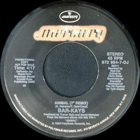 Bar-Kays - Animal (7" Remix) / Animal (7" Remix) side B