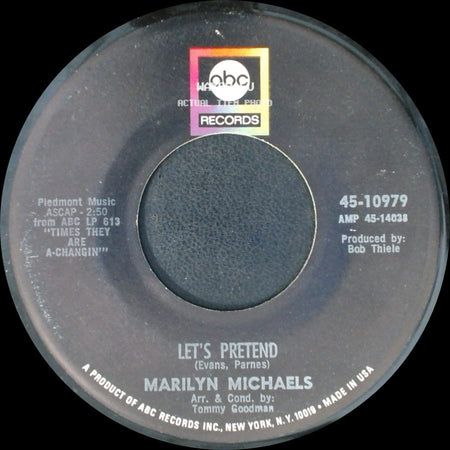 Marilyn Michaels - Let's Pretend / I Wonder Who's Kissing Him Now side A