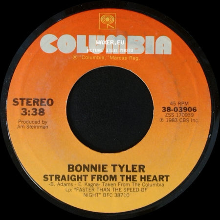 Bonnie Tyler - Total Eclipse Of The Heart / Straight From The Heart side B