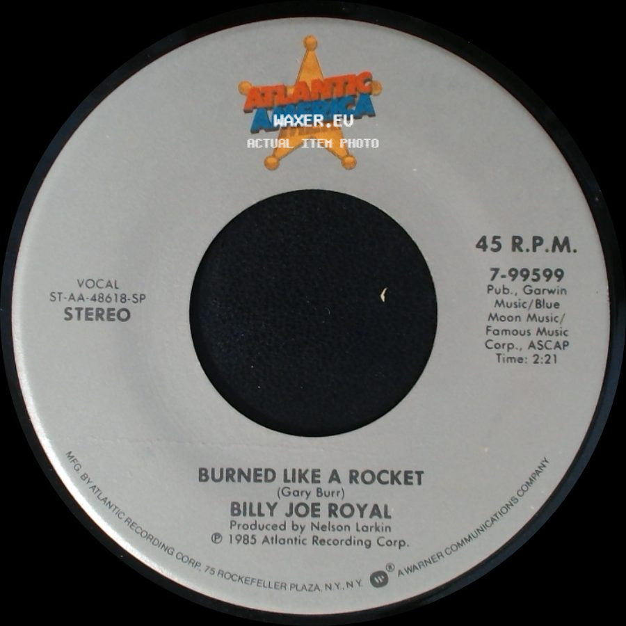 Billy Joe Royal - Burned Like A Rocket / Lonely Loving You side A
