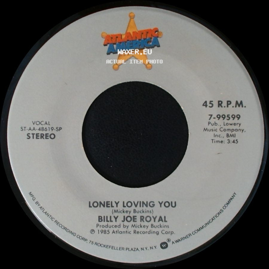 Billy Joe Royal - Burned Like A Rocket / Lonely Loving You side B