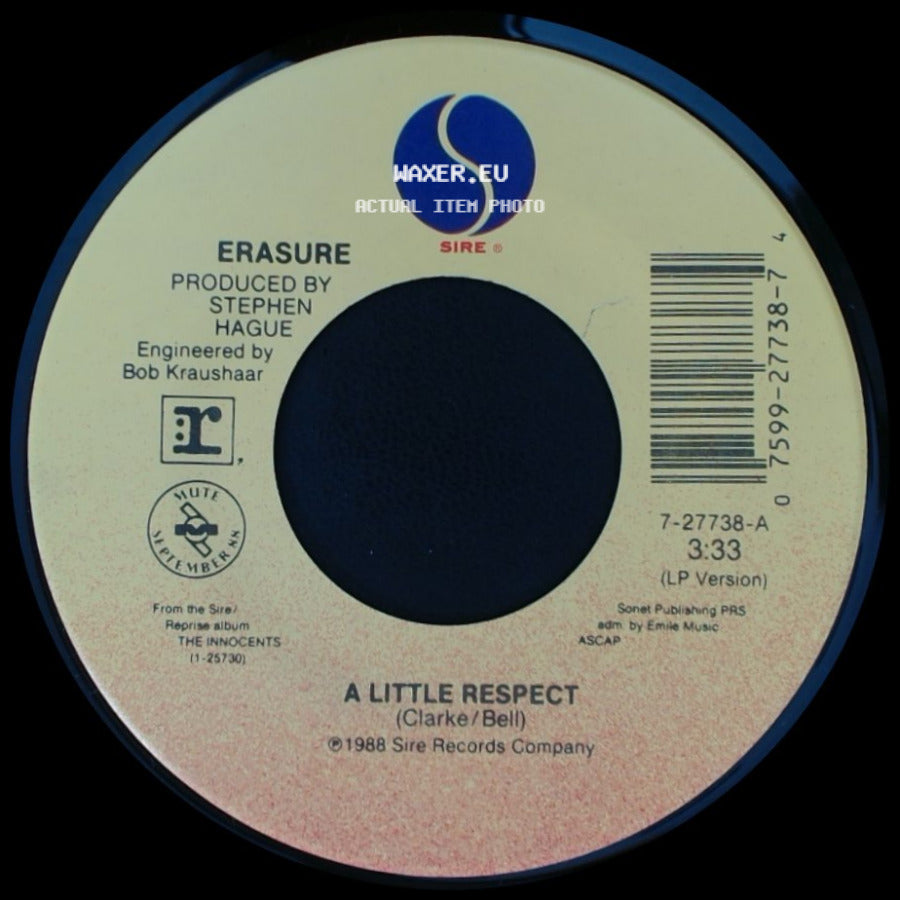 Erasure - A Little Respect / Like Zsa Zsa Zsa Gabor side A