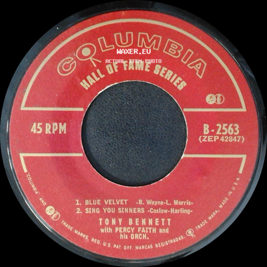 Tony Bennett - Unknown Title A / The Boulevard Of Broken Dreams / I Won't Cry Anymore side A