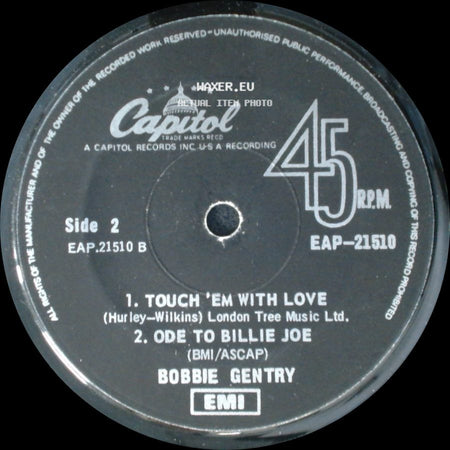 Bobbie Gentry - I'll Never Fall In Love Again / Son Of A Preacher Man / Touch 'em With Love / Ode To Billie Joe side B