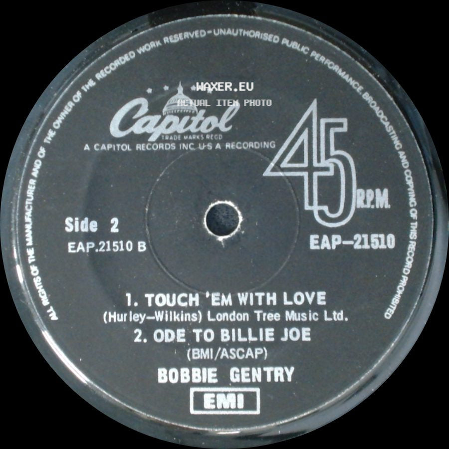Bobbie Gentry - I'll Never Fall In Love Again / Son Of A Preacher Man / Touch 'em With Love / Ode To Billie Joe side B