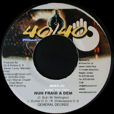 Elephant Man / General Degree - Bring It / Nuh Fraid A Dem side B